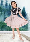 Baby Pink Colour Stylish Party Wear Girls Frock Cotton Rayon Kids Collection Riya 04